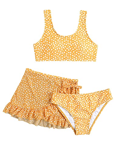 Girl's 3 Piece Swimsuits Printed Bikini Bathing Suit