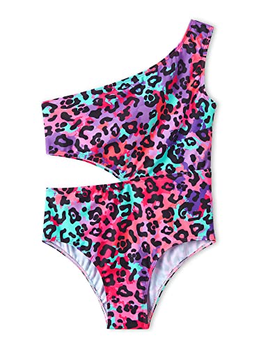 Colorful Leopard Cheetah Swimsuit for Teen Girls