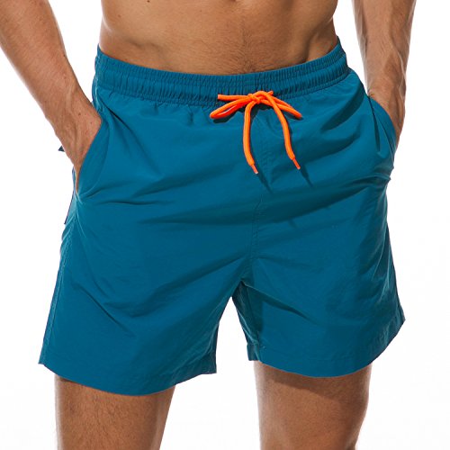 SILKWORLD Men's Swim Trunks: Quick Dry Beach Shorts with Pockets