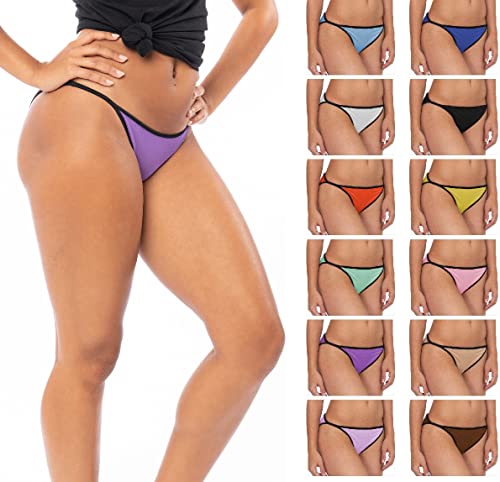 Colorful and Comfy Bikini Briefs (Pack of 12) - Sexy Basics