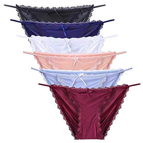 Silky Lace String Bikini Panties Pack