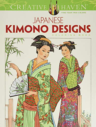Japanese Kimono Designs Coloring Book