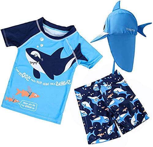 BAOPTEIL Baby Boys Swimsuit Set with Shark Pattern