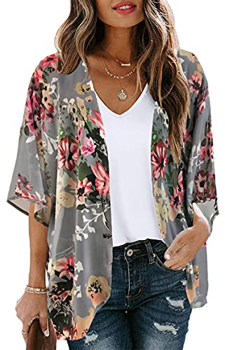 Floral Print Kimono Cover Up