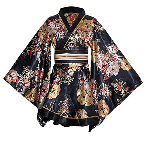 Japanese Traditional Geisha Kimono Dress - HUAHUA Womens