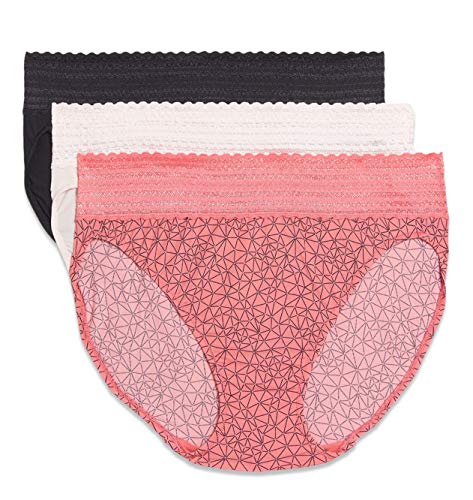 Warner's women's Blissful Benefits Lace Microfiber Hi-cut 3-pack Underwear