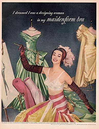 Vintage Advertisement for Maidenform Bra: I Dreamed I was a Designing Woman