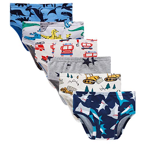 Boys Dinosaur Truck Toddler Underwear (Pack of 6)