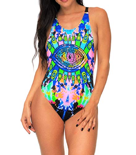 Neon Color Bodysuit for Music Festivals and Raves