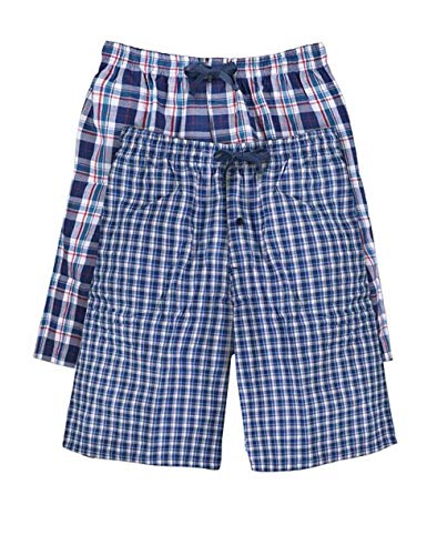 Men's Woven Pajama Shorts - Light Blue Plaid