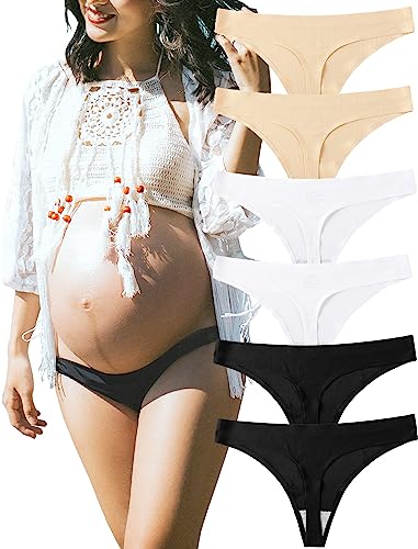 Comfortable Maternity Thong Underwear Set for Women - No Show and Seamless