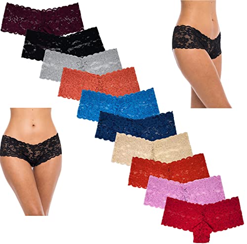 Lace Hipster Panties 10 Pack