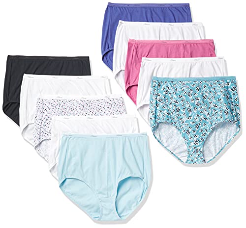 Hanes Cotton High Waist Underwear, 10-pack Briefs