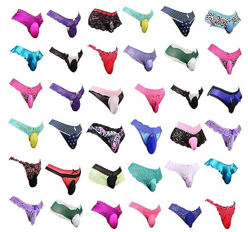 Men's Lace Underwear Briefs with Pouch
