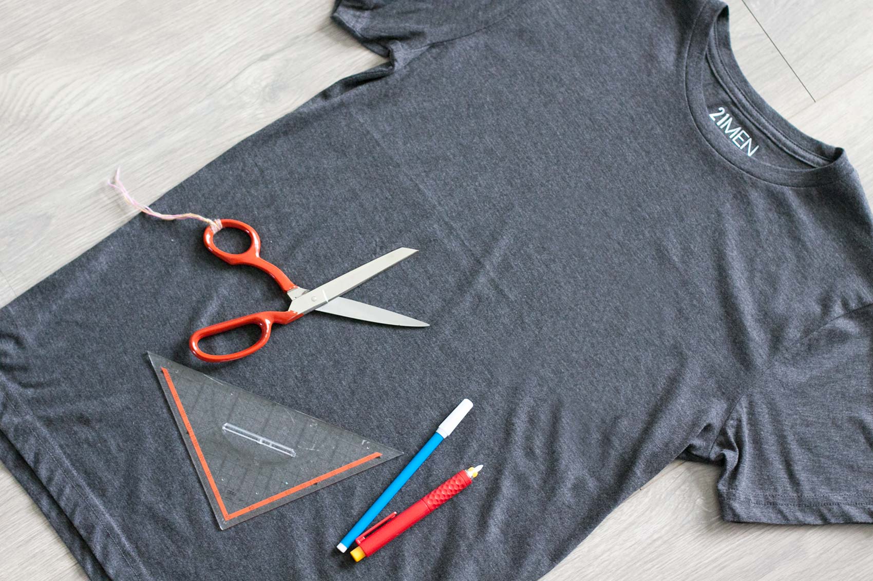 How To Cut A Tshirt Into A Gym Tank Top
