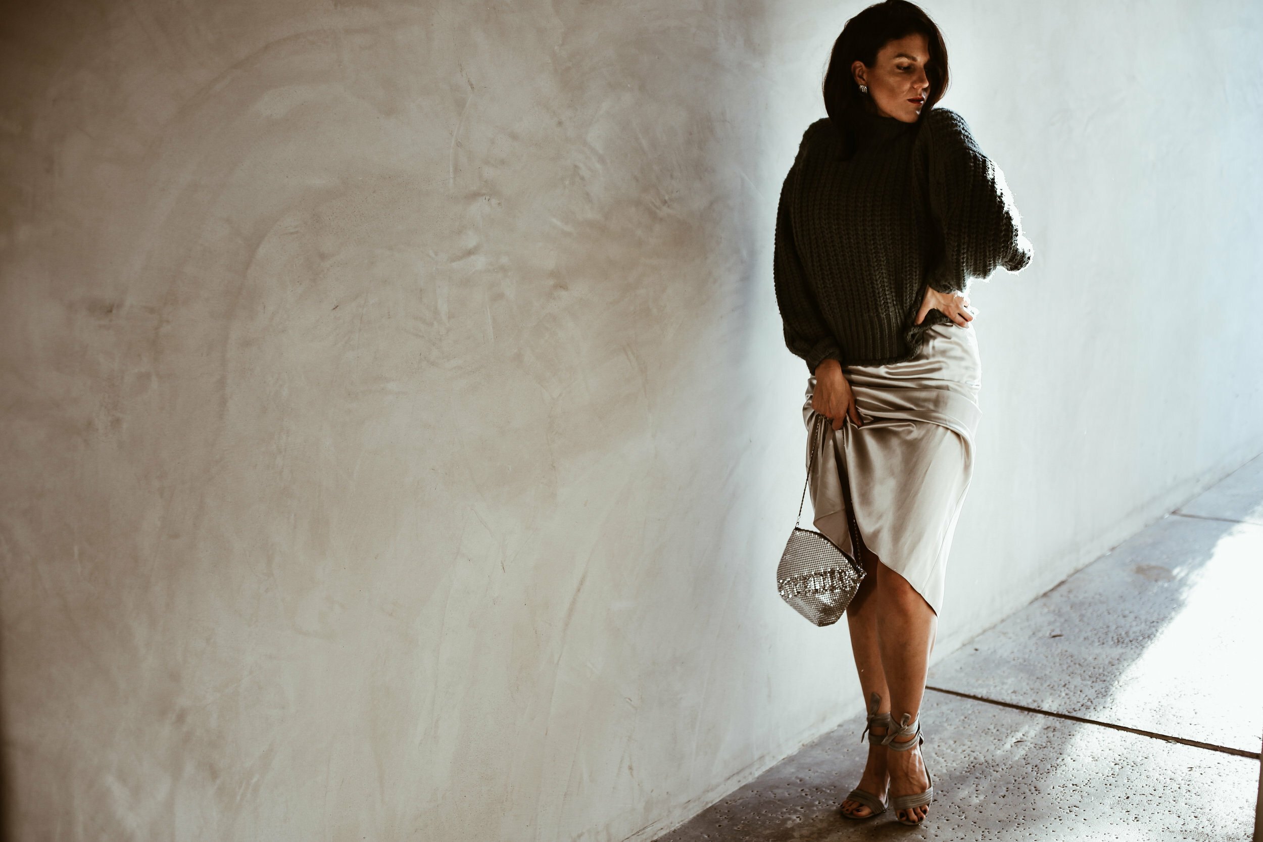 How To Wear A Sweater Over A Slip Dress