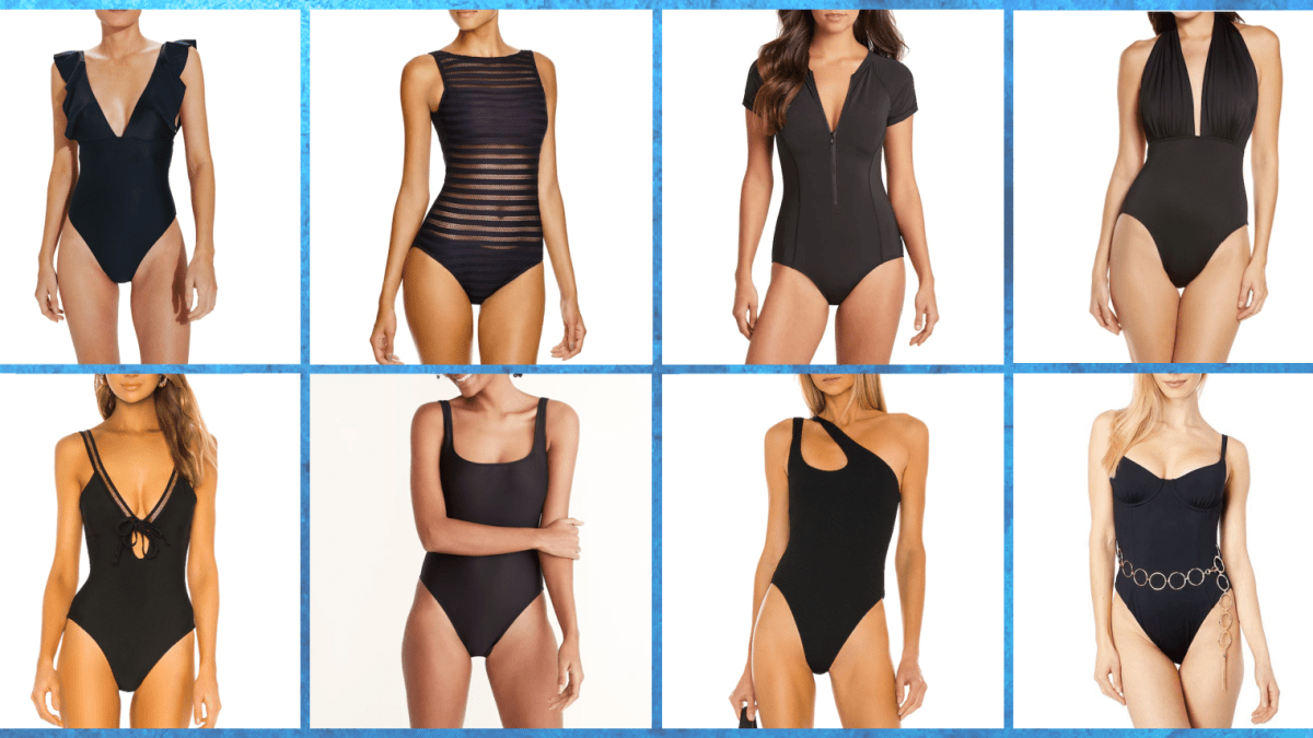 15 Amazing Black One-Piece Swimsuits For 2024
