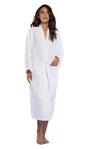 Lightweight Long Waffle Kimono Unisex Spa Robes